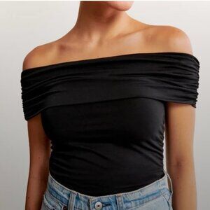 Abercrombie & Fitch Ruched Off the Shoulder Top
